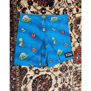 Vintage Life’s a Beach Jetsons Cartoon Print Cotton Shorts Blue Size S USA